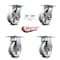 Service Caster 6 Inch V Groove Semi Steel Caster Set with Roller Bearing 2 Swivel Lock 2 Rigid SCC-35S620-VGR-BSL-2-R-2 - alternate 7
